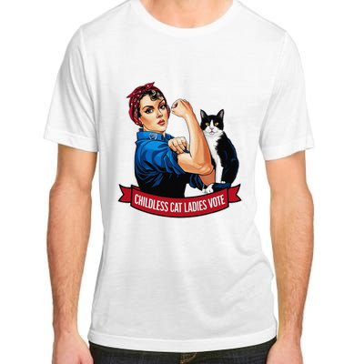 Childless Cat Ladies Vote Rosie The Riveter Adult ChromaSoft Performance T-Shirt