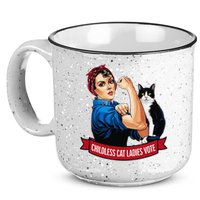 Childless Cat Ladies Vote Rosie The Riveter 15oz Campfire Ceramic Mug