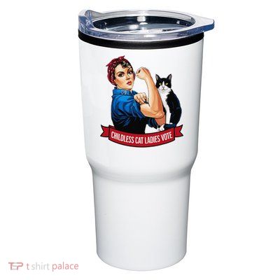 Childless Cat Ladies Vote Rosie The Riveter Tumbler
