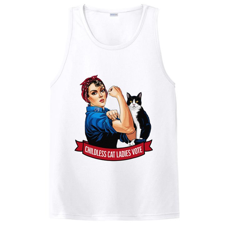Childless Cat Ladies Vote Rosie The Riveter PosiCharge Competitor Tank