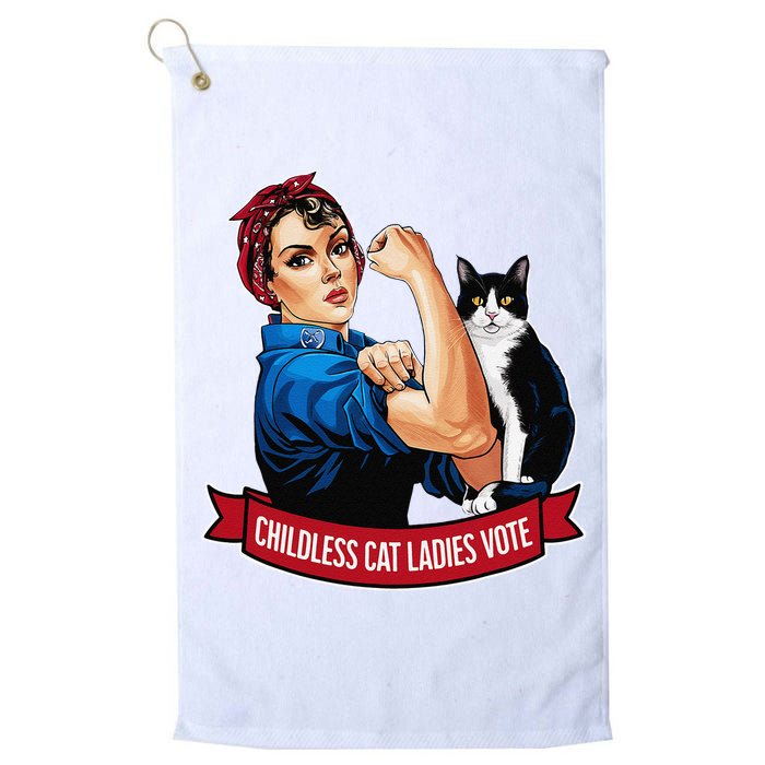 Childless Cat Ladies Vote Rosie The Riveter Golf Towel