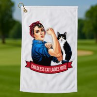 Childless Cat Ladies Vote Rosie The Riveter Golf Towel