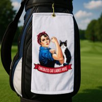Childless Cat Ladies Vote Rosie The Riveter Golf Towel