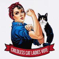 Childless Cat Ladies Vote Rosie The Riveter Golf Towel