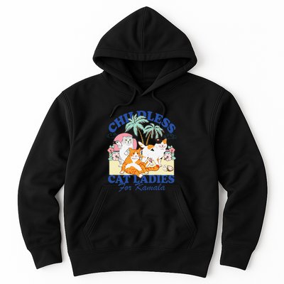 Childless Cat Ladies Vote Rosie The Riveter Kamala Summer Hoodie