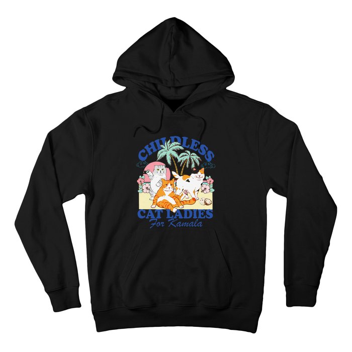 Childless Cat Ladies Vote Rosie The Riveter Kamala Summer Hoodie