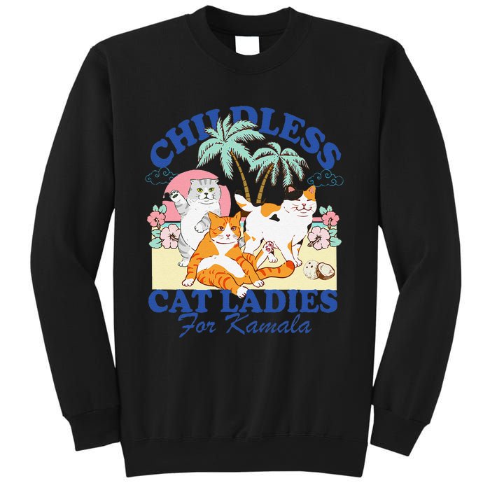 Childless Cat Ladies Vote Rosie The Riveter Kamala Summer Sweatshirt