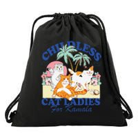 Childless Cat Ladies Vote Rosie The Riveter Kamala Summer Drawstring Bag