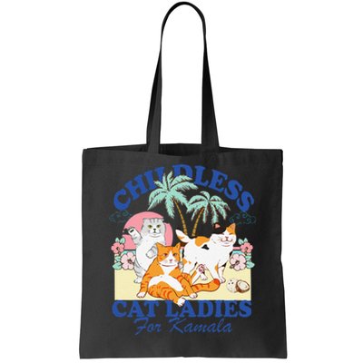 Childless Cat Ladies Vote Rosie The Riveter Kamala Summer Tote Bag