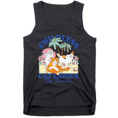 Childless Cat Ladies Vote Rosie The Riveter Kamala Summer Tank Top