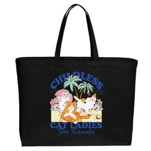 Childless Cat Ladies Vote Rosie The Riveter Kamala Summer Cotton Canvas Jumbo Tote