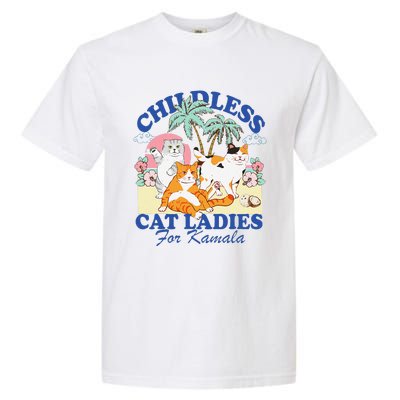 Childless Cat Ladies Vote Rosie The Riveter Kamala Summer Garment-Dyed Heavyweight T-Shirt