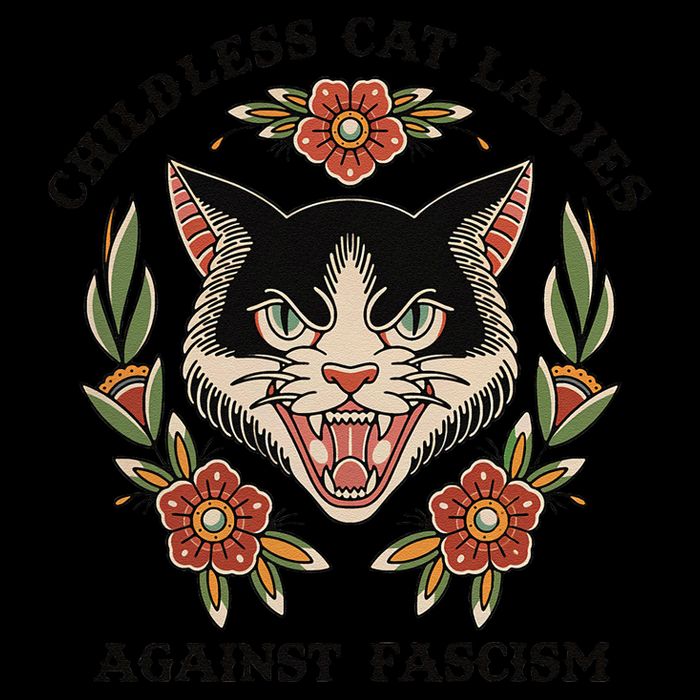 Childless Cat Ladies Against Fascism Impact Tech Backpack