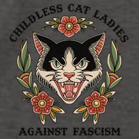 Childless Cat Ladies Against Fascism Vector Backpack