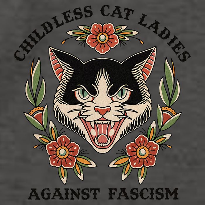 Childless Cat Ladies Against Fascism Vector Backpack
