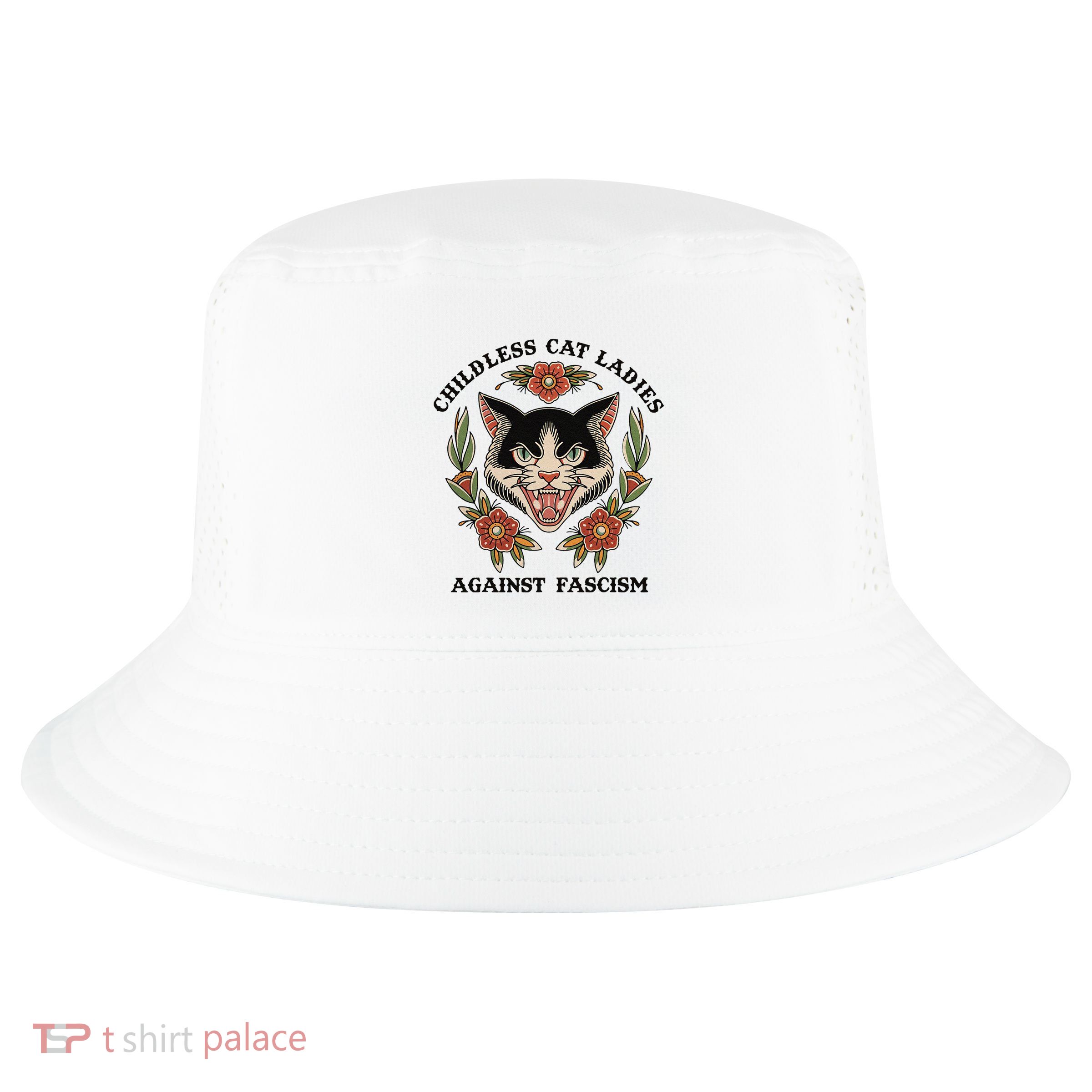 Childless Cat Ladies Against Fascism Cool Comfort Performance Bucket Hat