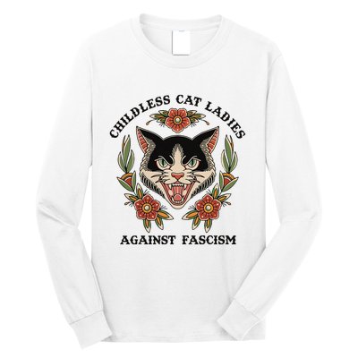Childless Cat Ladies Against Fascism Long Sleeve Shirt