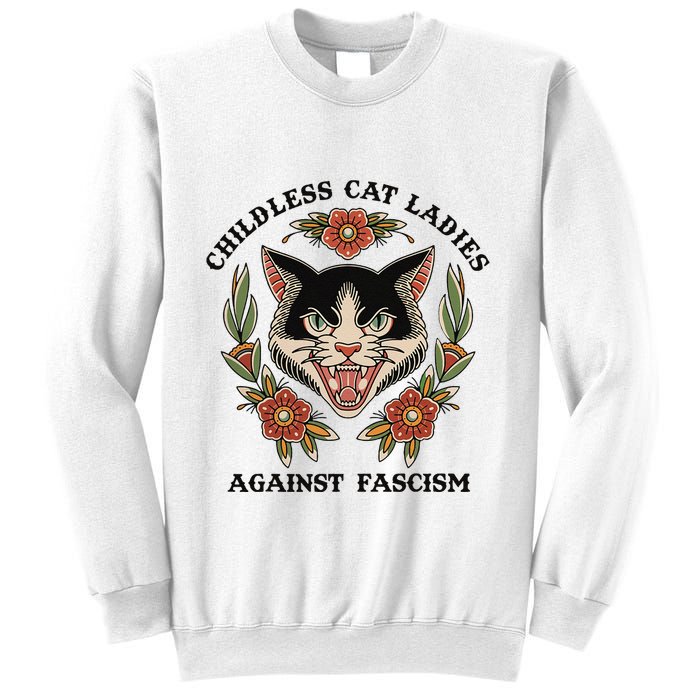 Childless Cat Ladies Against Fascism Sweatshirt