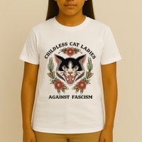 Childless Cat Ladies Against Fascism T-Shirt
