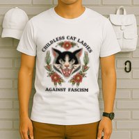 Childless Cat Ladies Against Fascism T-Shirt