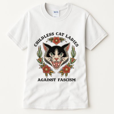 Childless Cat Ladies Against Fascism Tall T-Shirt