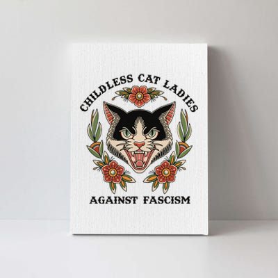 Childless Cat Ladies Against Fascism Canvas