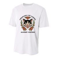 Childless Cat Ladies Against Fascism Youth Performance Sprint T-Shirt