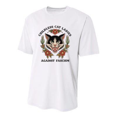 Childless Cat Ladies Against Fascism Youth Performance Sprint T-Shirt