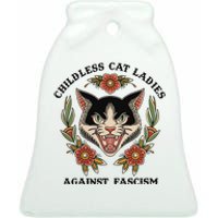 Childless Cat Ladies Against Fascism Ceramic Bell Ornament