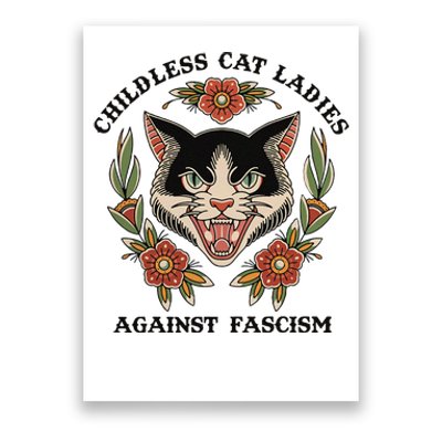 Childless Cat Ladies Against Fascism Poster