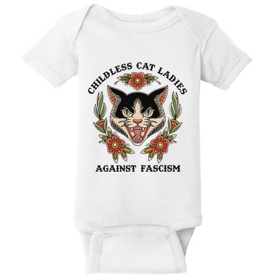Childless Cat Ladies Against Fascism Baby Bodysuit