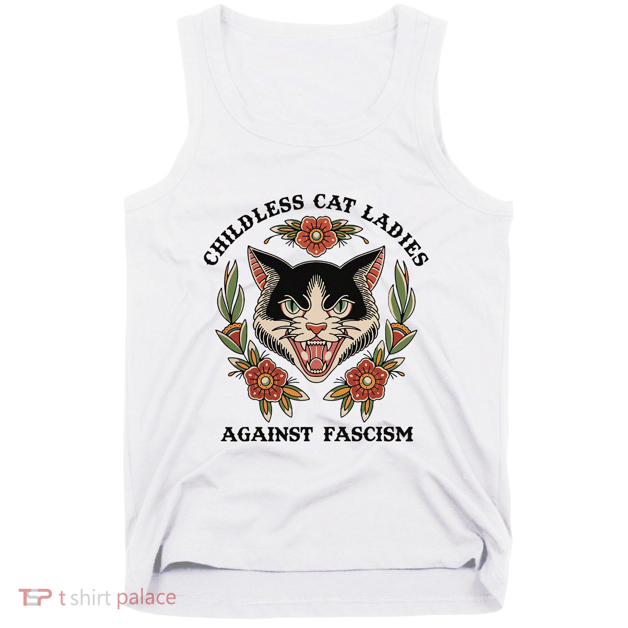 Childless Cat Ladies Against Fascism Tank Top