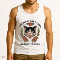 Childless Cat Ladies Against Fascism Tank Top
