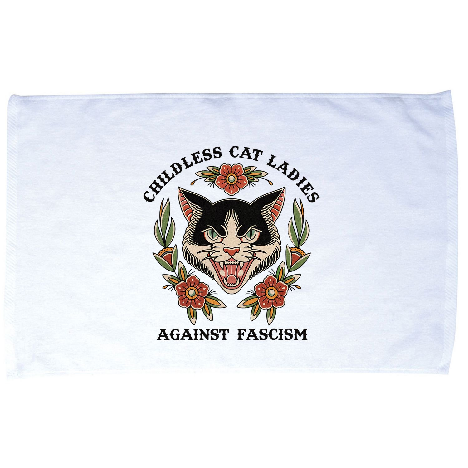 Childless Cat Ladies Against Fascism Microfiber Hand Towel