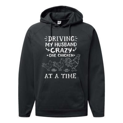 Crazy Chicken Lady Funny Chicken Performance Fleece Hoodie