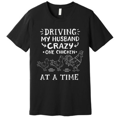 Crazy Chicken Lady Funny Chicken Premium T-Shirt