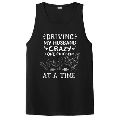 Crazy Chicken Lady Funny Chicken PosiCharge Competitor Tank