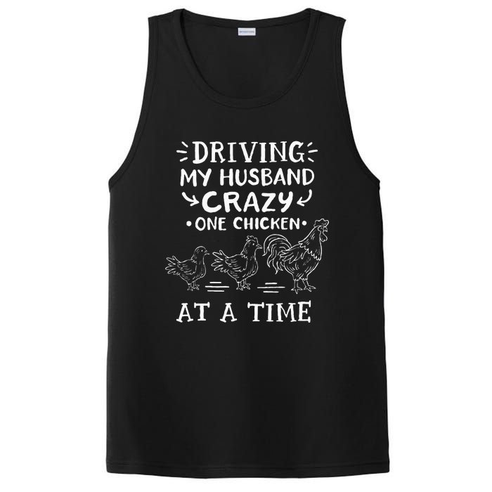 Crazy Chicken Lady Funny Chicken PosiCharge Competitor Tank