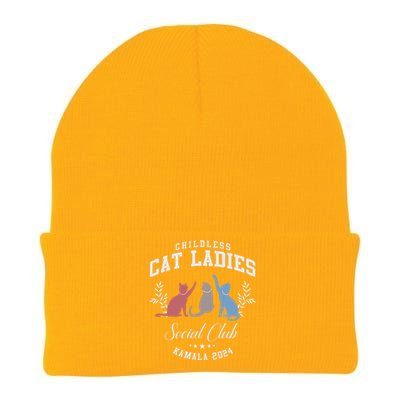 Childless Cat Ladies Social Club Voting Kamala Election 2024 Gift Knit Cap Winter Beanie