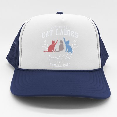 Childless Cat Ladies Social Club Voting Kamala Election 2024 Gift Trucker Hat