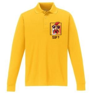 Cute Chicken Lover Gardening Farmer Henhouse Coop Chicken Performance Long Sleeve Polo