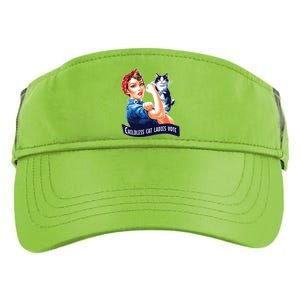 Childless Cat Ladies Vote Rosie The Riveter Adult Drive Performance Visor