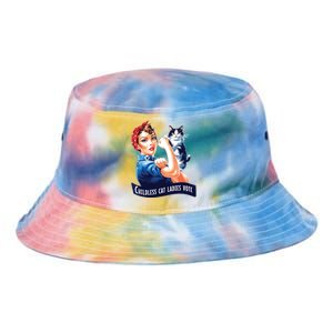 Childless Cat Ladies Vote Rosie The Riveter Tie Dye Newport Bucket Hat