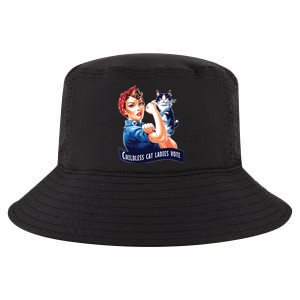 Childless Cat Ladies Vote Rosie The Riveter Cool Comfort Performance Bucket Hat