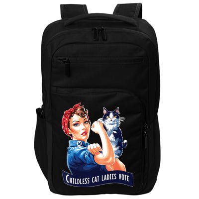 Childless Cat Ladies Vote Rosie The Riveter Impact Tech Backpack