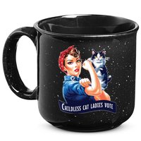 Childless Cat Ladies Vote Rosie The Riveter 15oz Campfire Ceramic Mug