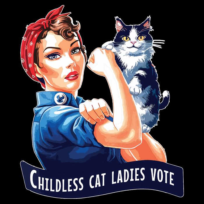 Childless Cat Ladies Vote Rosie The Riveter Drawstring Bag