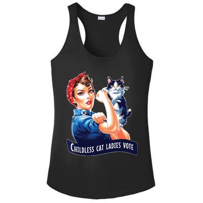 Childless Cat Ladies Vote Rosie The Riveter Ladies PosiCharge Competitor Racerback Tank