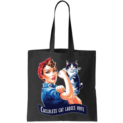 Childless Cat Ladies Vote Rosie The Riveter Bag