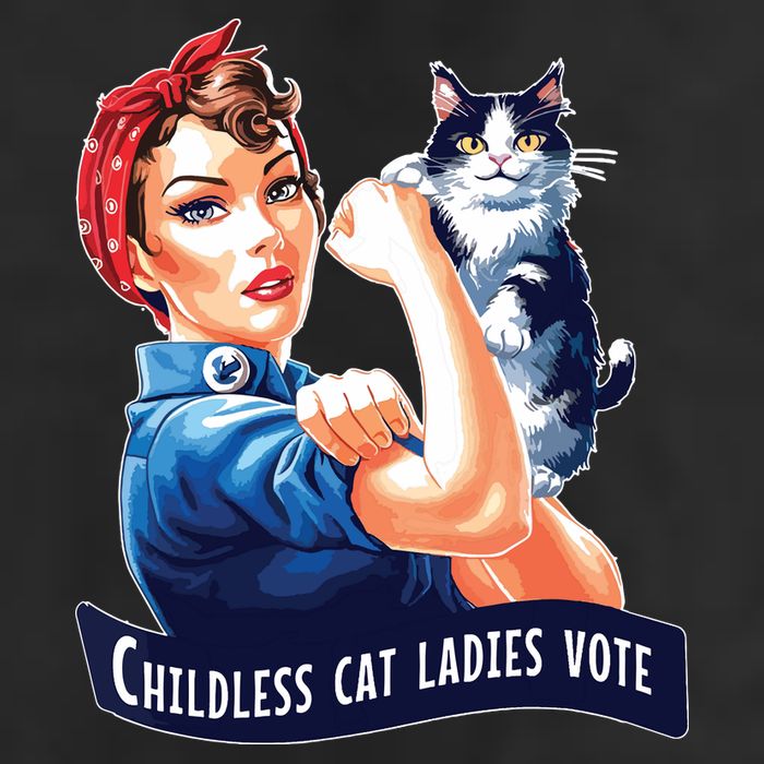 Childless Cat Ladies Vote Rosie The Riveter 25L Jumbo Tote